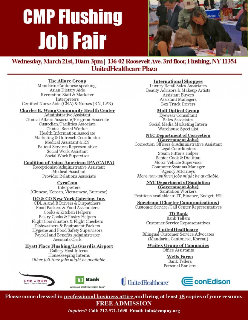 is hosting a job fair on march 21st from 10am thru 3pm on the