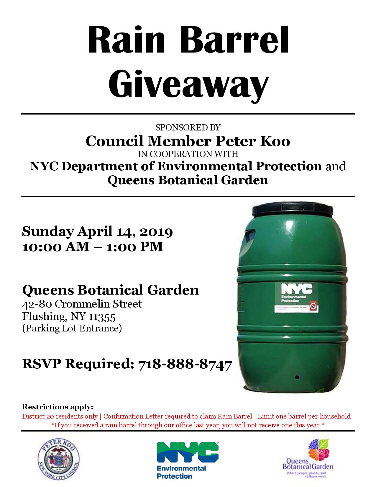 Greater Flushing Chamber of Commerce Queens Botanicals Garden Rain